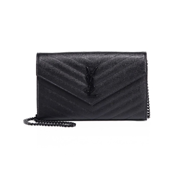 Yves Saint Laurent Handbags - YSL SAINT LAURENT Logo WOC Bag Black monogram